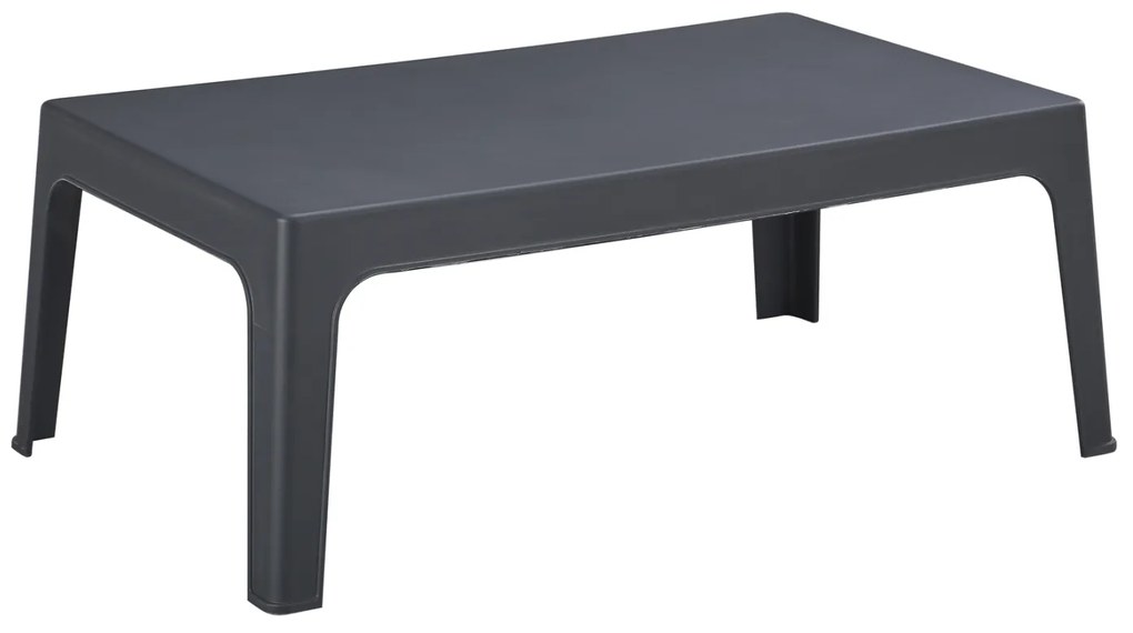 ΤΡΑΠΕΖΑΚΙ ΟΡΘΟΓΩΝΙΟ SLEEK HM6367.10 ΠΟΛΥΠΡΟΠΥΛΕΝΙΟ ΣΕ ΣΚΟΥΡΟ ΓΚΡΙ 99x59.5x39.5Υεκ.