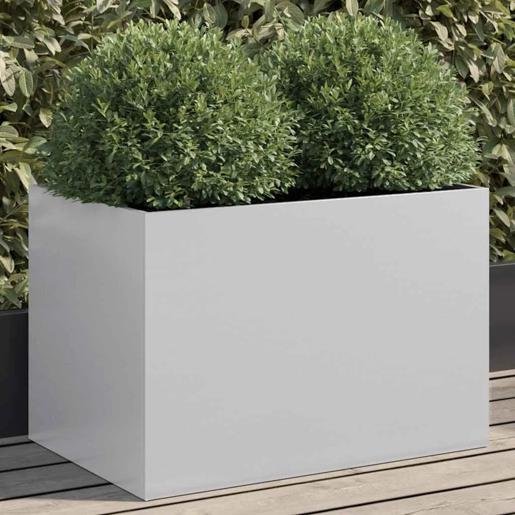 vidaXL Ζαρντινιέρα Ασημί 62x40x39 εκ. από Γαλβανισμένο Χάλυβα