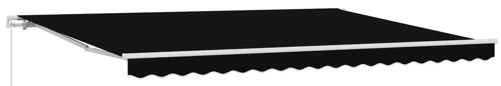 vidaXL ανασυρόμενη τέντα Μαύρη 450x350 cm