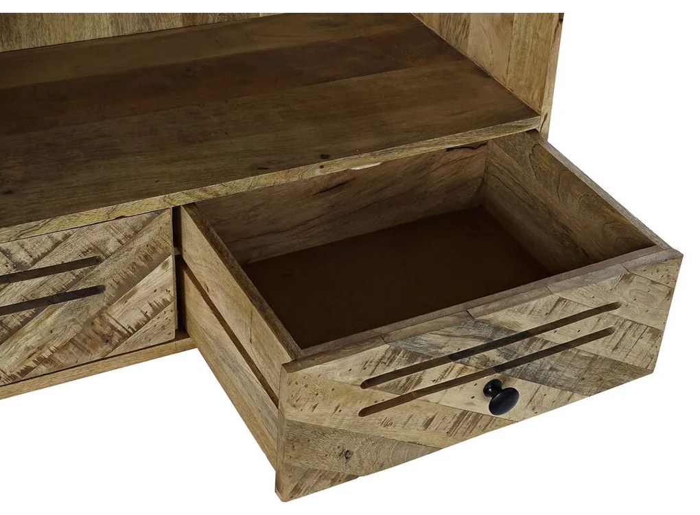 Ράφια DKD Home Decor Μαύρο Μέταλλο Σκούρο καφέ Ξύλο από Μάνγκο 100 x 40 x 180 cm