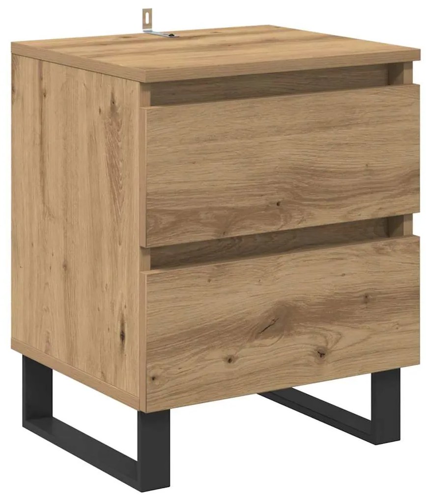 vidaXL Κομοδίνο Artisan Oak 40 x 35 x 50 εκ. Επεξεργασμένο ξύλο