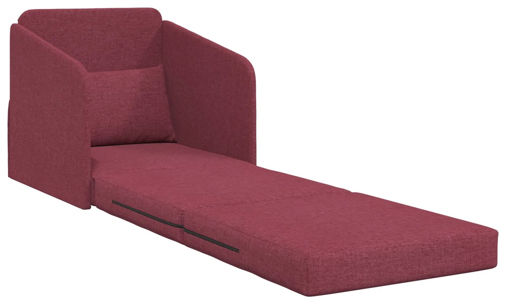 vidaXL Καναπές Κρεβάτι 2 σε 1 Μπορντό 65x80x83 εκ. Υφασμάτινος