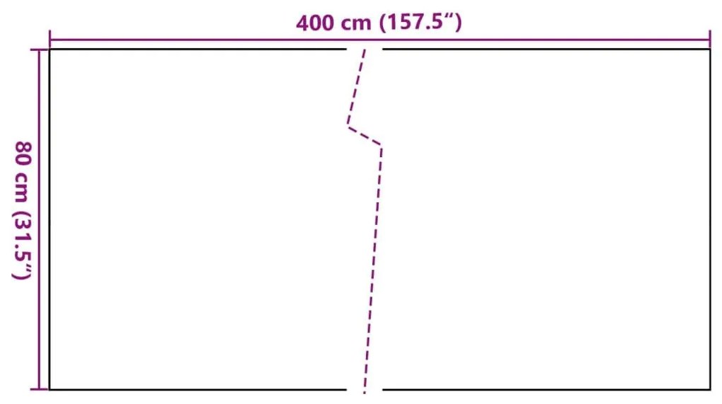 Διαχωριστικό Βεράντας Μαύρο 400 x 80 εκ. από Συνθετικό Ρατάν - Μαύρο