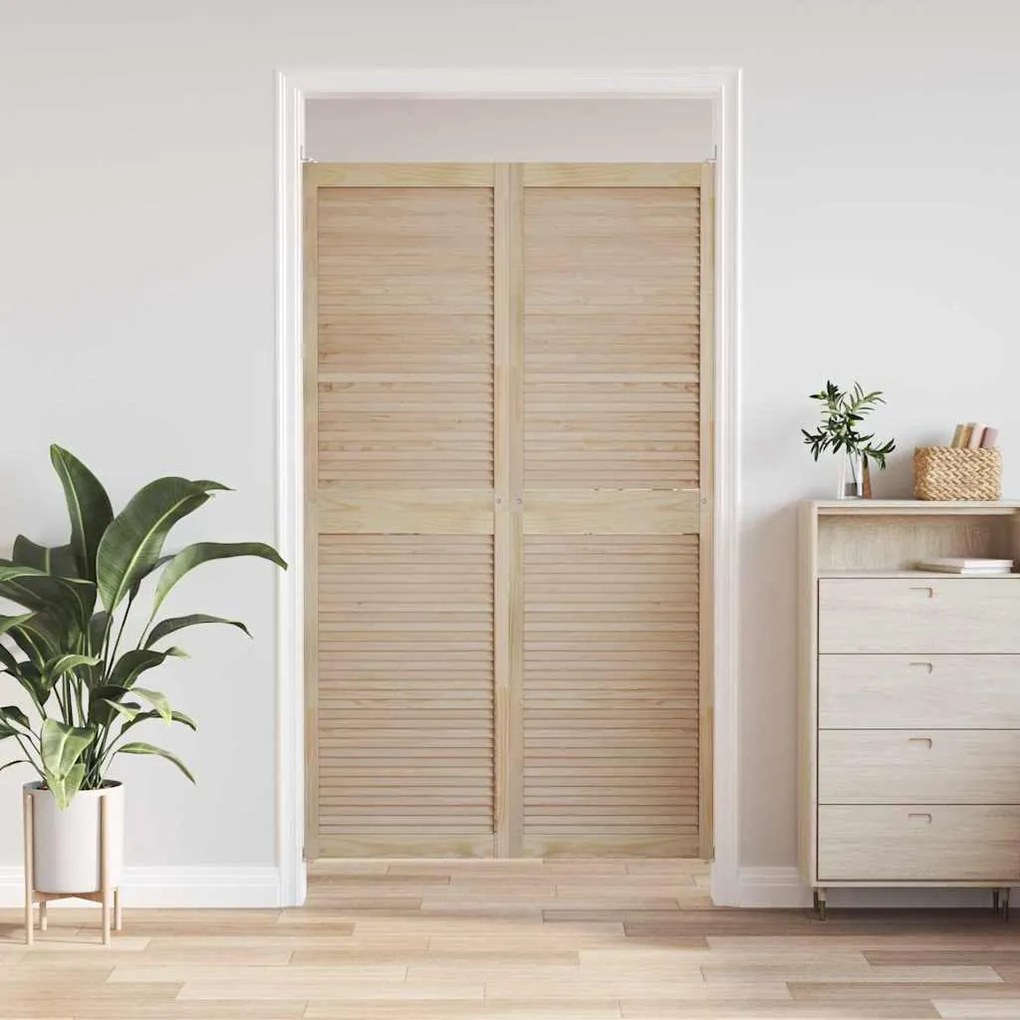vidaXL Πόρτα Ντουλάπας με πόρτα 2 pcs Φυσικό 140.5 x 2.1 x 49.5 cm