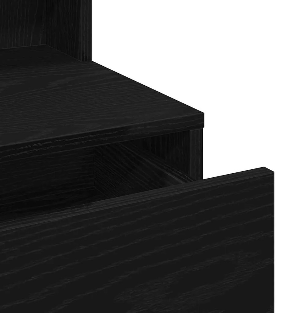 vidaXL Κομμωτήριο Μαύρη δρυς 80 x 41 x 144.5 εκ Επεξεργασμένο ξύλο