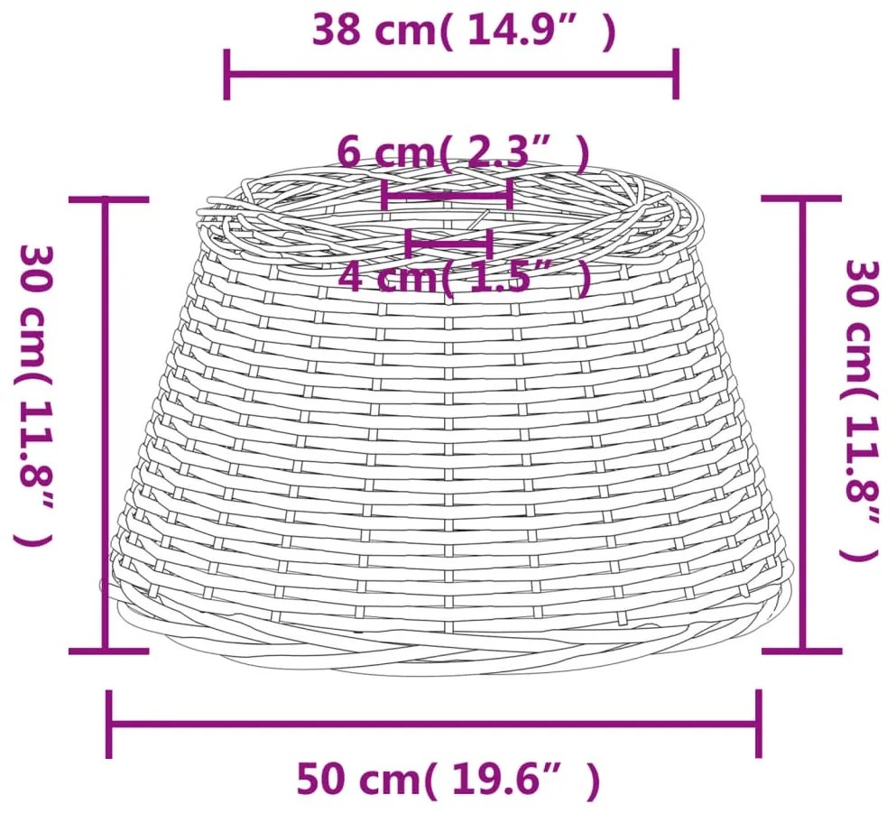 ΚΑΠΕΛΟ ΦΩΤΙΣΤΙΚΟΥ ΟΡΟΦΗΣ ΚΑΦΕ Ø50X30 ΕΚ. ΑΠΟ WICKER 364379