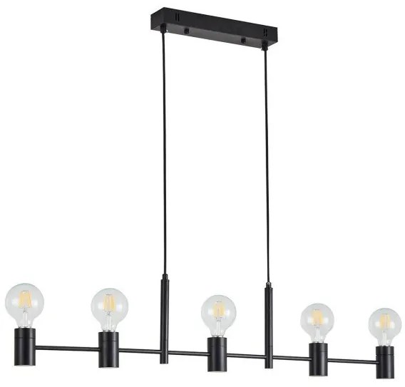 Κρεμαστό Φωτιστικό Οροφής 5xE27 120x95cm Adept Homelighting-77-8249-Μαύρο 77-8249