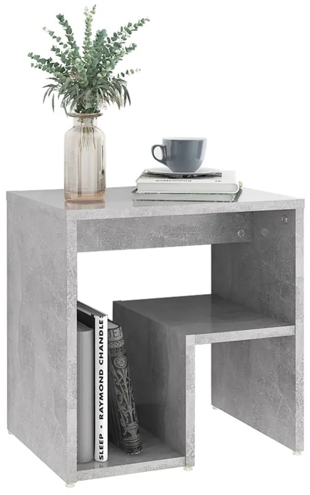 vidaXL Κομοδίνα 2 τεμ. Γκρι Σκυροδέμ. 40 x 30 x 40 εκ. από Επεξ. Ξύλο