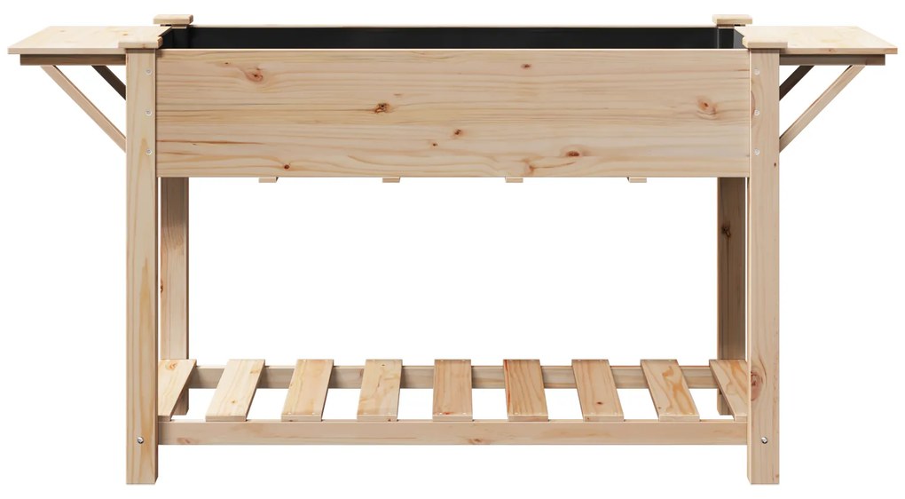 vidaXL Κήπος Γλάστρας με Ράφια 155x59x76 εκ. Μασίφ Ξύλο Πεύκου
