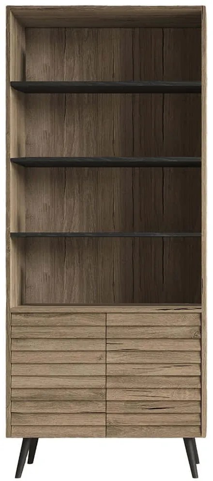 Βιβλιοθήκη 787CDL1508 80x29x190cm Walnut
