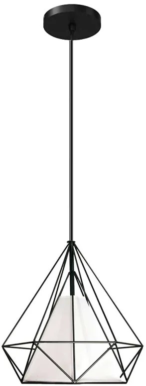 POWERTECH φωτιστικό οροφής HLL-0005, E27, Φ27, μεταλλικό, λευκό-μαύρο