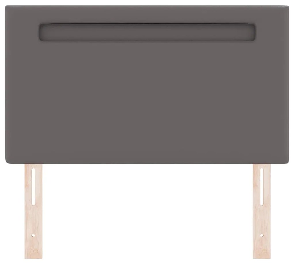 vidaXL Κεφαλάρι Επιτοίχιο με κεφαλάρι Γκρι 90 cm PVC