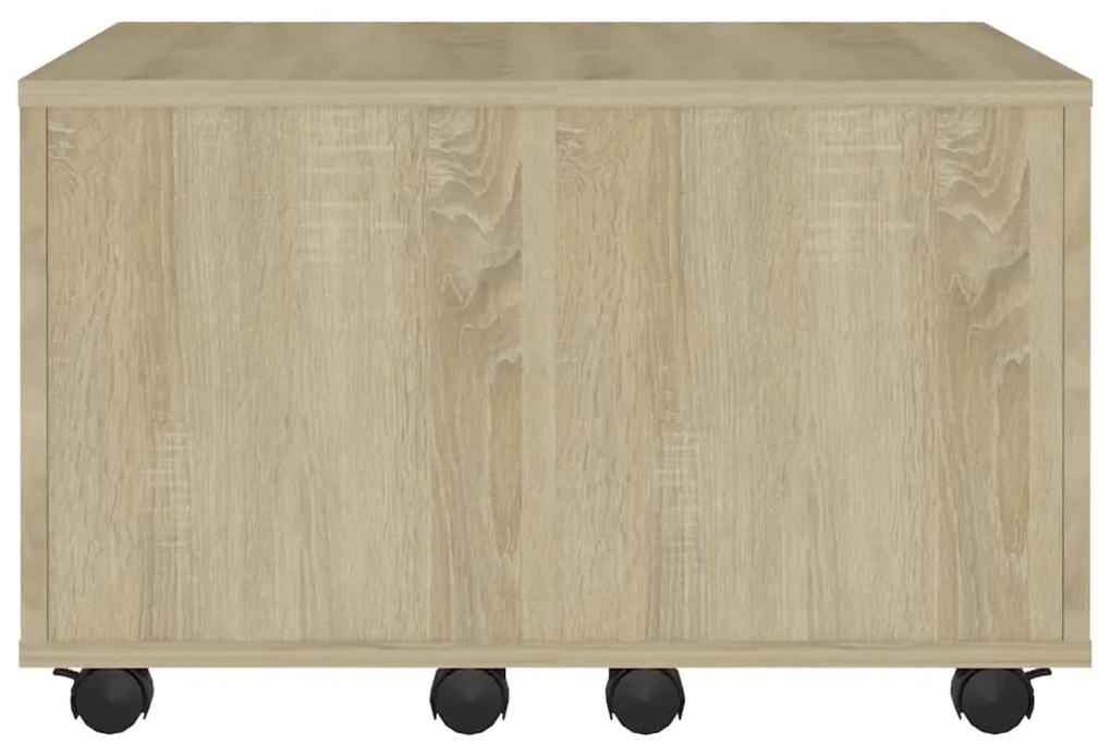 vidaXL Τραπεζάκι Σαλονιού Sonoma Δρυς 60 x 60 x 38 εκ. από Επεξ. Ξύλο