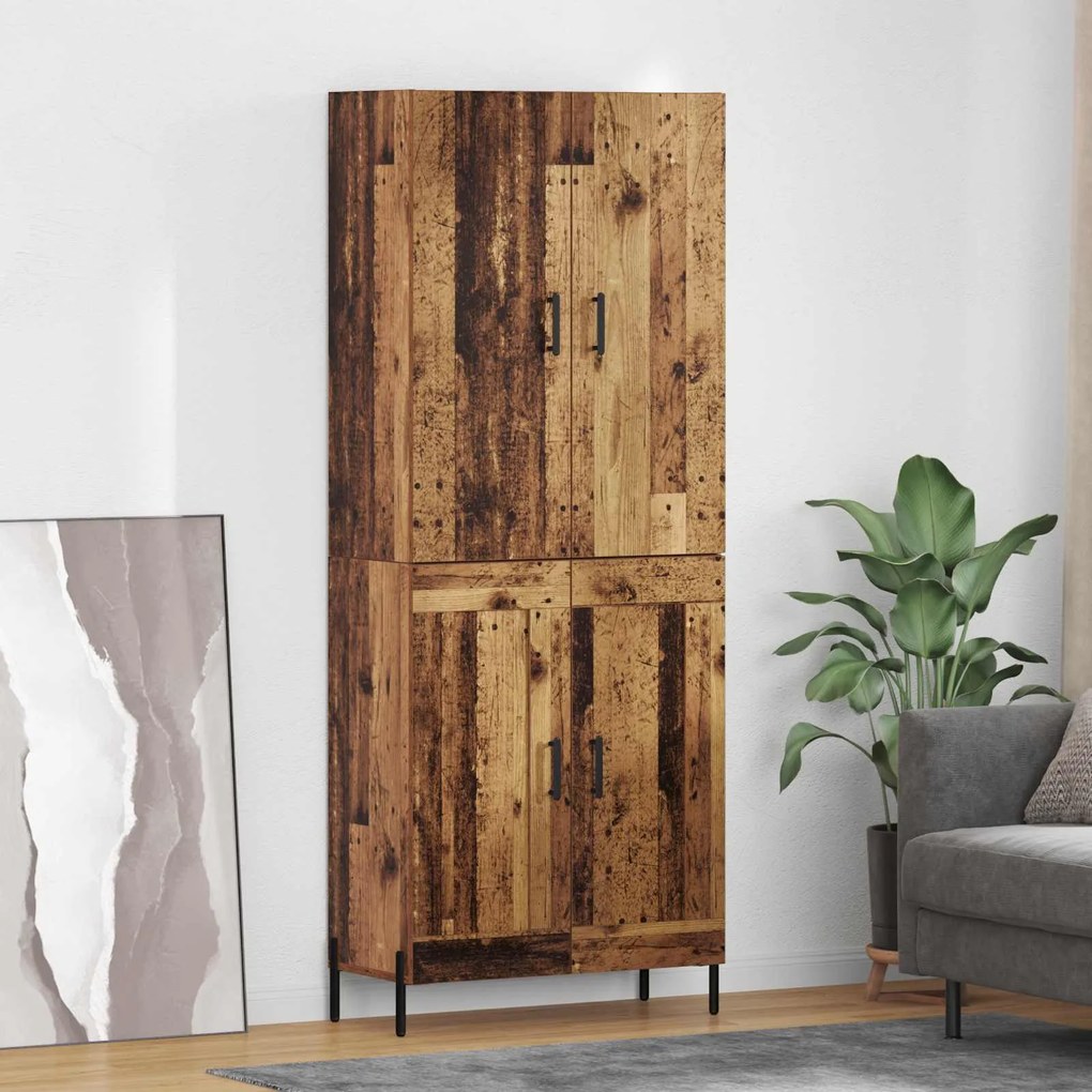 Highboard Παλιό Ξύλο 69,5 x 34 x 180 εκ. Επεξεργασμένο ξύλο