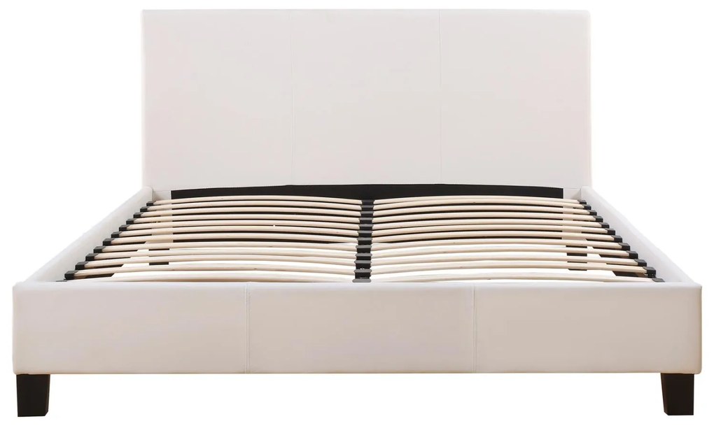 Επενδυμένο Κρεβάτι με Στρώμα BECCA Διπλό Λευκό Τεχνόδερμα 150x200εκ. 157x207x96 εκ.