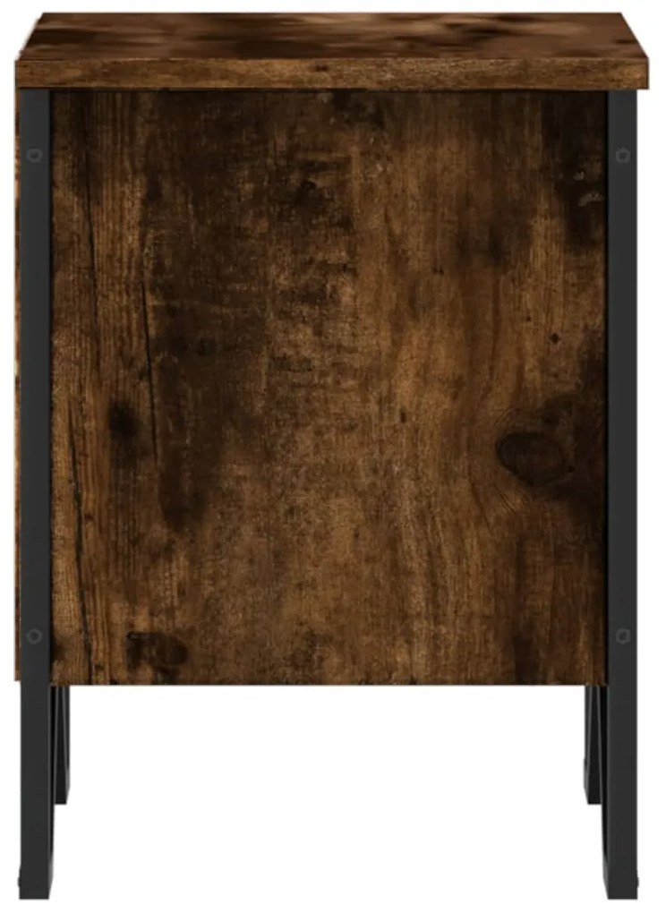 vidaXL Κομοδίνο Καπνιστή Δρυς 2 τεμ. 40x30x40 εκ. Επεξεργασμένο Ξύλο