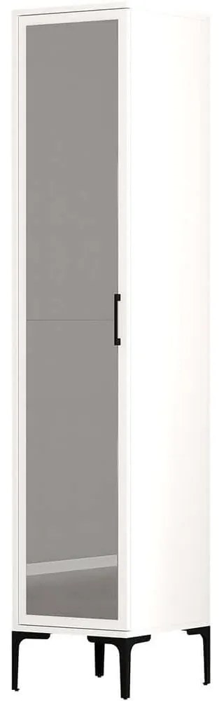 Ντουλάπα Μονόφυλλη Kumsal 845HCT5408 40x47,5x201,4cm White Μονόφυλλη