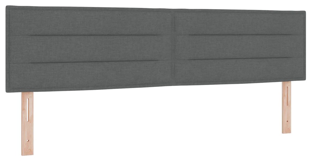 vidaXL Κρεβάτι Box Spring με Στρώμα σε Σκούρο Γκρι, 180x200 εκ Υφασμάτινο