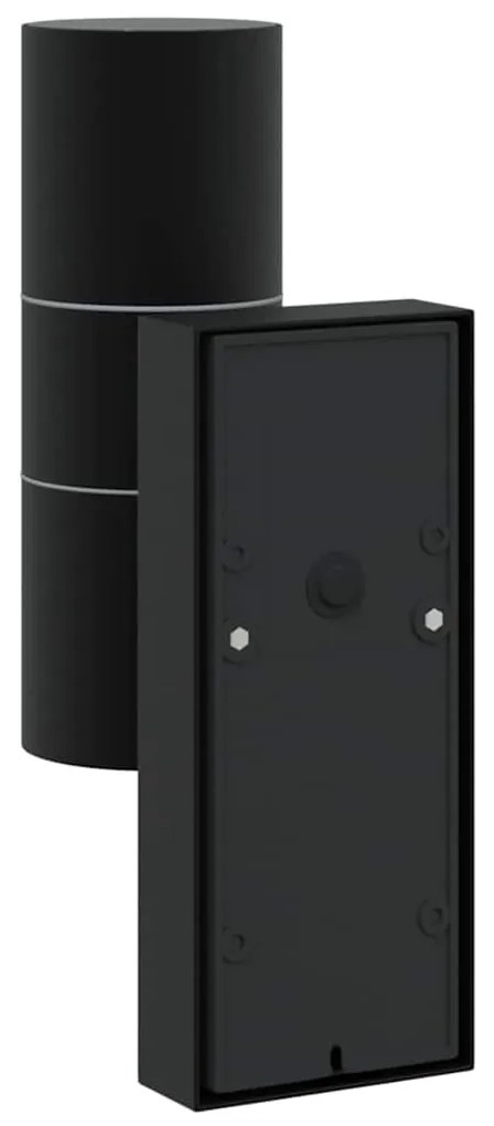 vidaXL Εξωτερικά Φωτιστικά Τοίχου 2 pcs Μαύρο 7 x 10 x 22 εκ