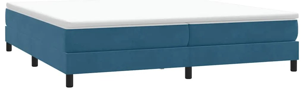vidaXL Κρεβάτι Boxspring χωρίς Στρώμα Σκούρο Μπλε 200x220 εκ Βελούδινο