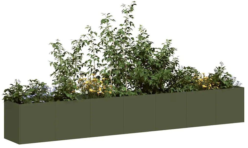 vidaXL Ζαρντινιέρα Λαδί 280x40x40 εκ. από Χάλυβα Ψυχρής Έλασης