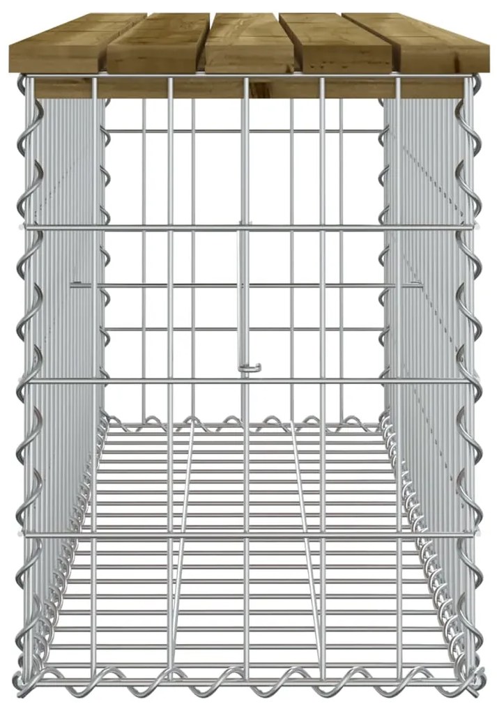 vidaXL Παγκάκι Κήπου Συρματοκιβώτιο 103x31,5x42 εκ. Εμποτ. Ξύλο Πεύκου