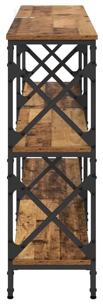 vidaXL Τραπέζι κονσόλας Παλιό ξύλο 156 x 28 x 80,5 εκ.