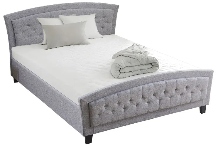 Κρεβάτι Camaro pakoworld ύφασμα σε γκρι απόχρωση160x200εκ