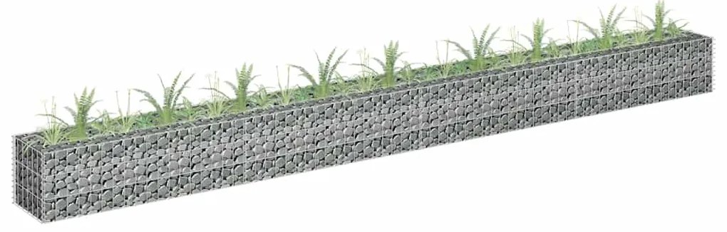 vidaXL Συρματοκιβώτιο-Γλάστρα Υπερυψωμένη 360x30x30 εκ. Γαλβ. Χάλυβας
