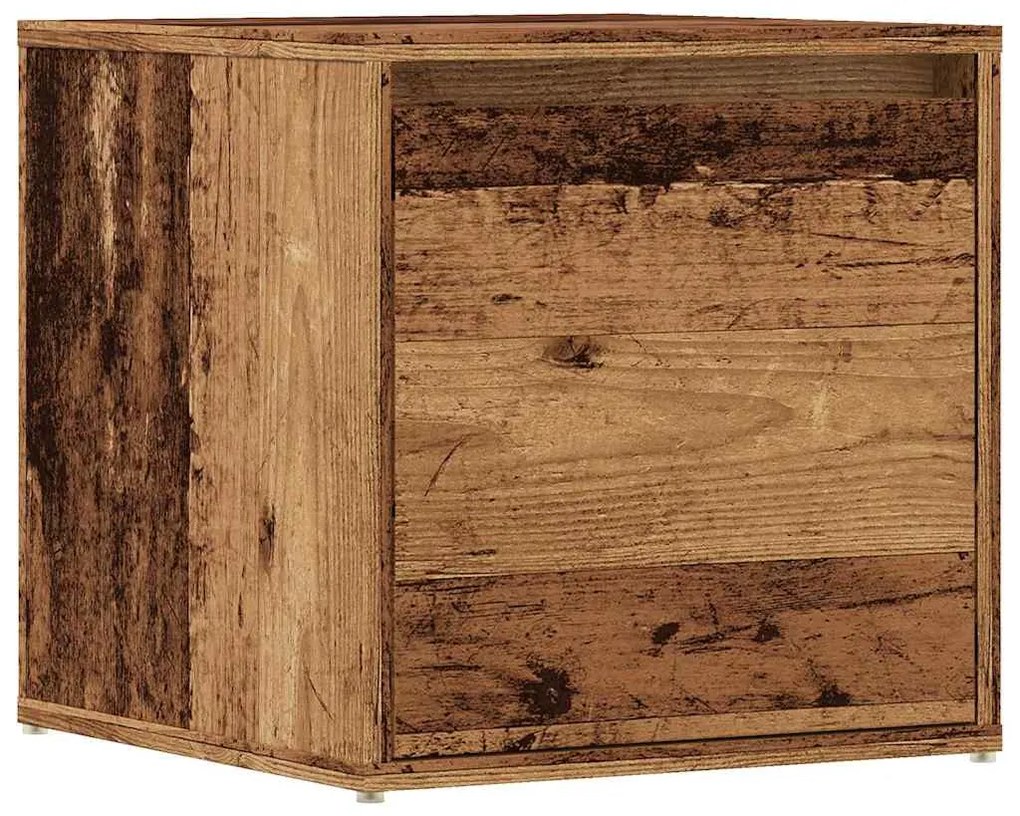 Συρτάρι-κουτί παλιό ξύλο 40,5x40x40 cm Ξύλο μηχανής - Καφέ