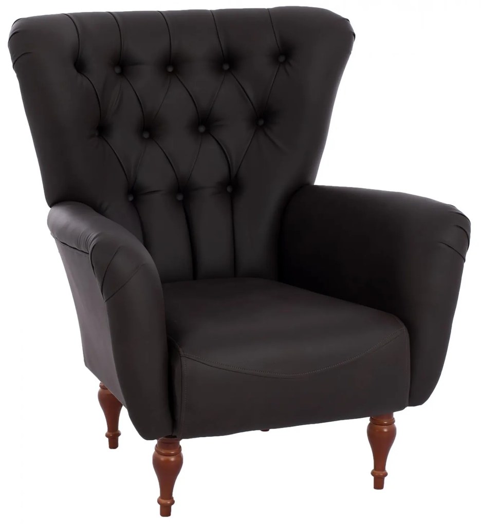 ΠΟΛΥΘΡΟΝΑ ΜΠΕΡΖΕΡΑ Τ. CHESTERFIELD ΣΕ ΧΡΩΜΑ ΚΑΦΕ  87x88x100 εκ. 87x88x100 εκ.