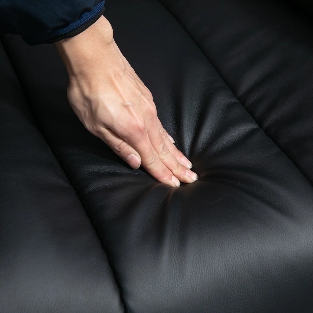 HOMCOM Πολυθρόνα Relax με Λειτουργία Ανύψωσης, Περιλαμβάνει Υποπόδιο και Προσκέφαλο, 1 Τηλεχειριστήριο, Μαύρο