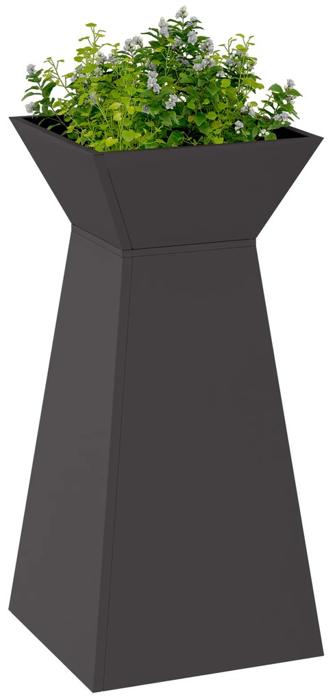 vidaXL Βάση Φυτών Μαύρη Πλαστική 35 x 35 x 73 cm Κυλινδρική Σύγχρονη