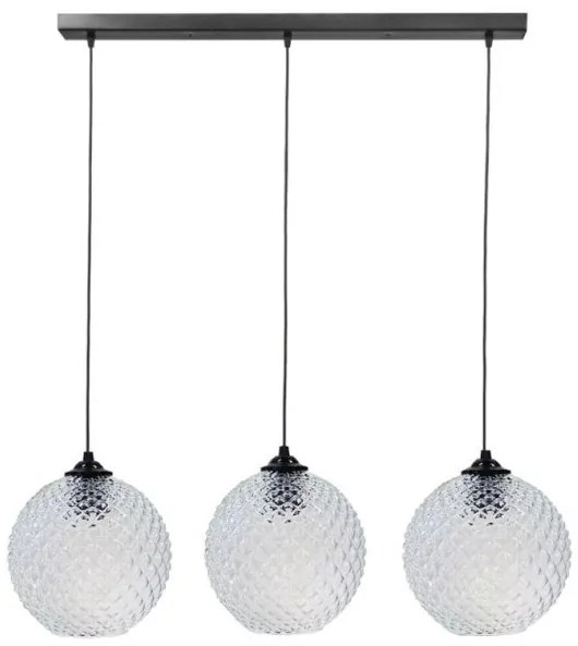 Κρεμαστό Φωτιστικό Οροφής Ράγα BALL GL-5010 RAGA 3L Heronia-02-0371-Διάφανο 02-0371