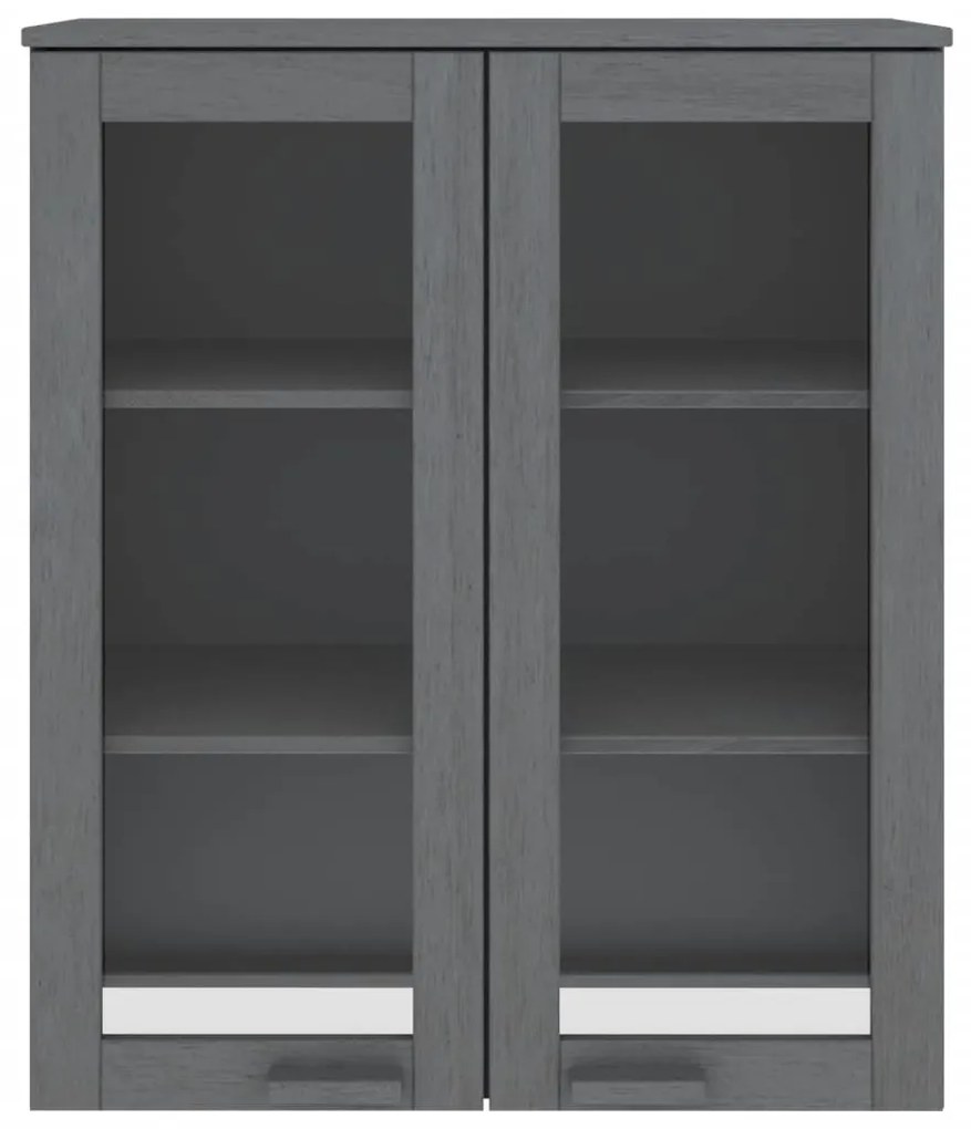 vidaXL Πάνω Μέρος Ντουλαπιού HAMAR Γκρι 85x35x100 εκ. Μασίφ Πεύκο