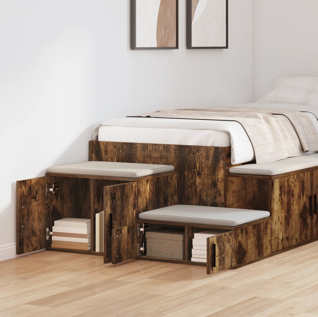 vidaXL Ντουλάπα Αποθήκευσης Καπνιστής Δρυς 118x41x40 εκ. Φτιαγμένο από Ξύλο