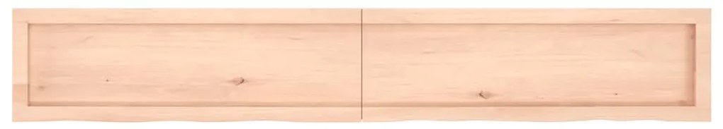 vidaXL Ράφι Τοίχου 180x30x(2-6) εκ. από Ακατέργαστο Μασίφ Ξύλο Δρυός