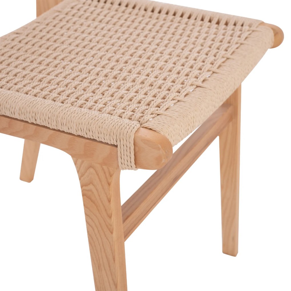 Καρέκλα Ignacio Rubberwood Σχοινί Φυσικό 50x60x87Υεκ.