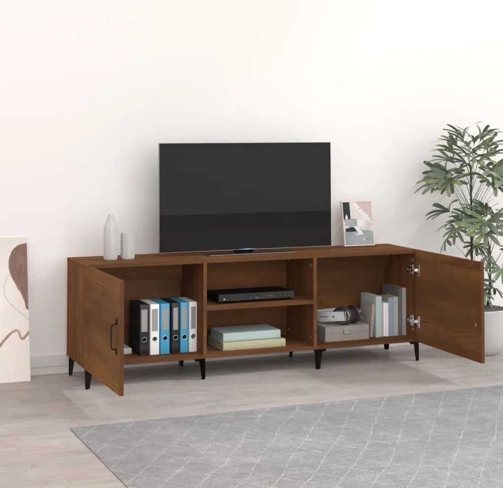 vidaXL Έπιπλο Τηλεόρασης Καφέ Δρυς 150x30x50 εκ. Επεξ. Ξύλο