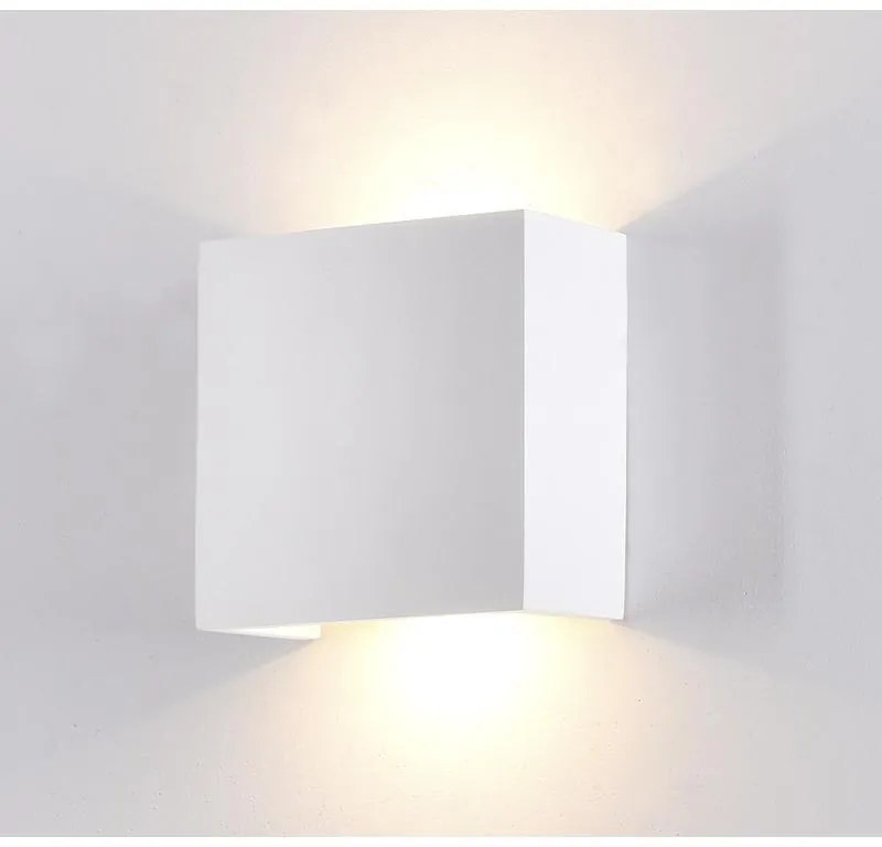 Adeleq Απλίκα Γύψινη Κύβος Up Down G9 Max25W 15x15x7cm Λευκό 21-11031