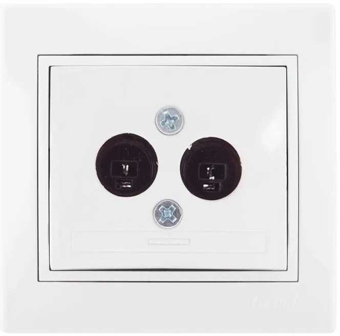 Lezard Πρίζα HI-FI με 2 Εξόδους Λευκό Mira (Πλήρης) 701.0202182