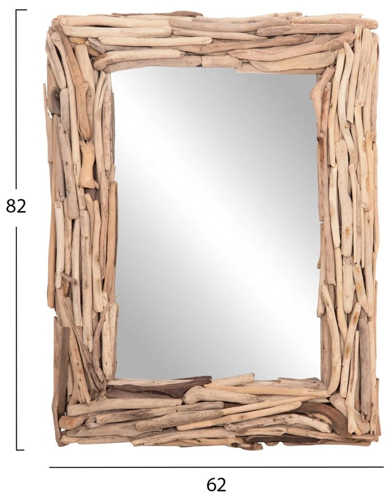 Καθρέπτης Τοίχου TWIGS C4440 Driftwood Φυσικό 62x10x82Υ εκ. 62x10x82 εκ.
