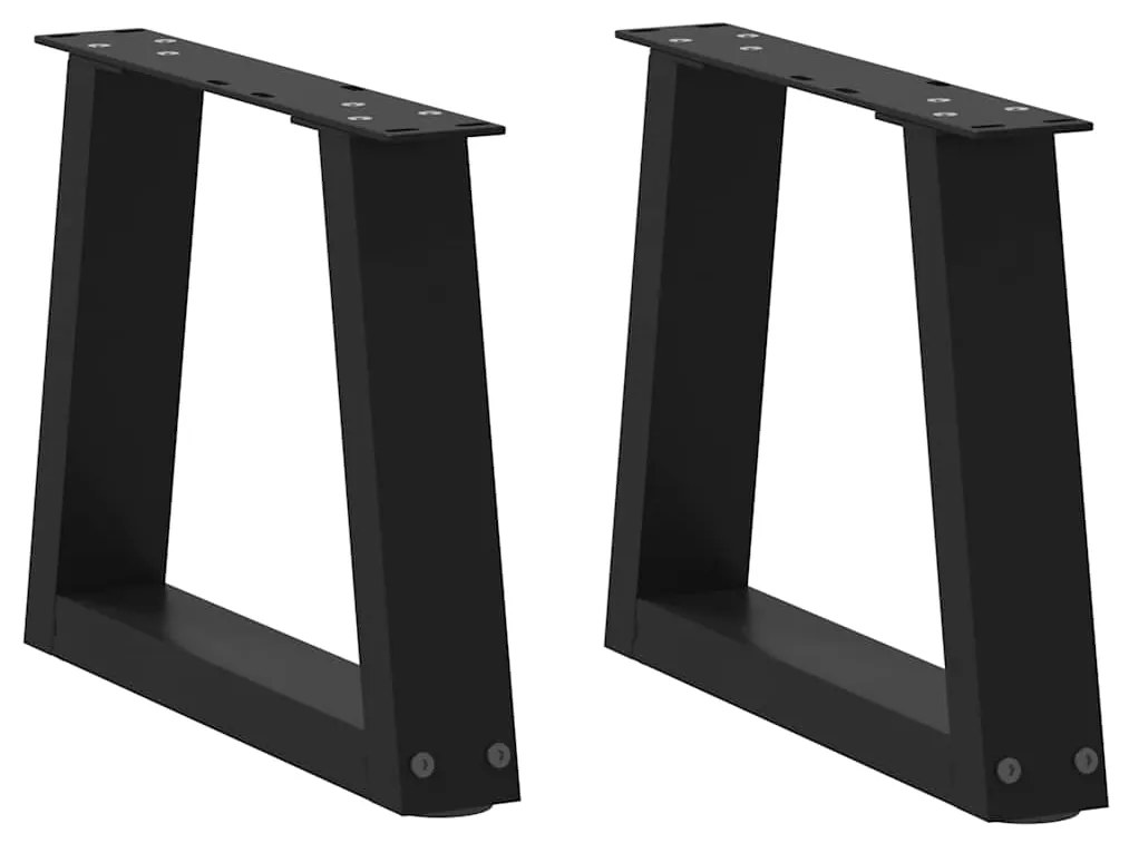 Πόδια Τραπεζιού Σαλονιού Σχήματος V 2 τεμ. Μαύρο 40x(30-31,3) εκ. Ατσάλι