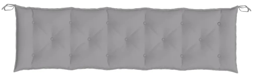 Μαξιλάρι Πάγκου Κήπου Γκρι 180x50x7 εκ. Ύφασμα Oxford 361622