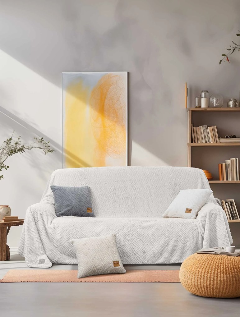 Ριχτάρι TRACE WHITE Ριχτάρι διθέσιου καναπέ: 180 x 250 εκ.