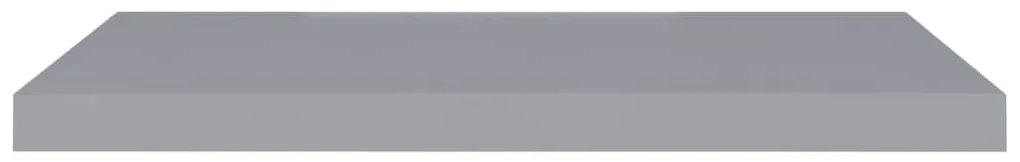 vidaXL Ράφια Τοίχου 2 τεμ. Γκρι 80x23,5x3,8 εκ. MDF