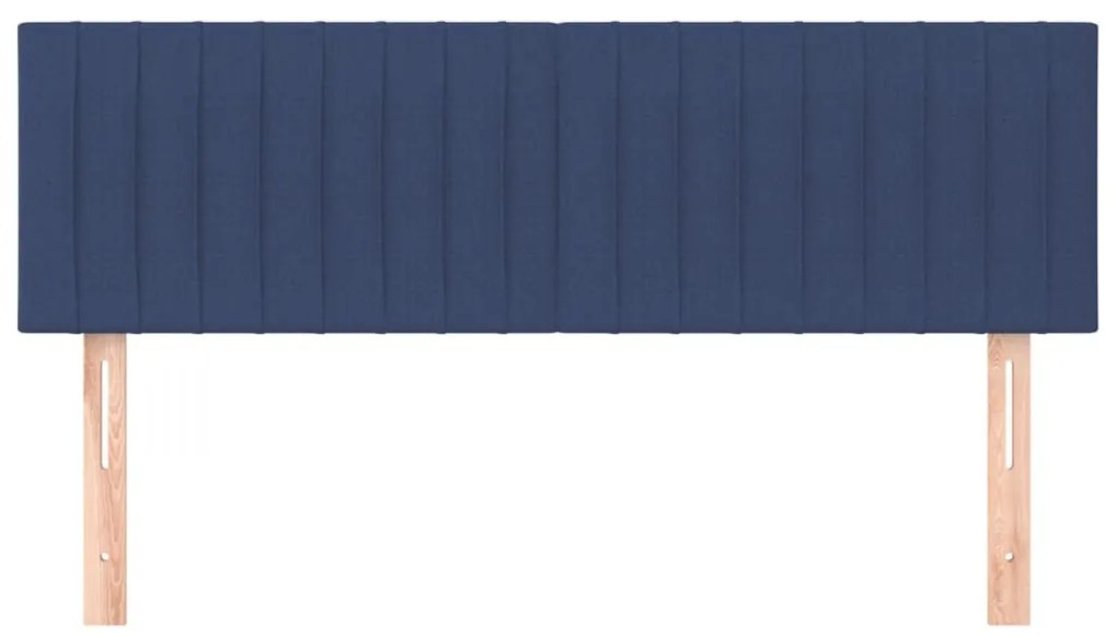 vidaXL Κεφαλάρια Κρεβατιού 2 τεμ. Μπλε 72x5x78/88 εκ. Υφασμάτινα