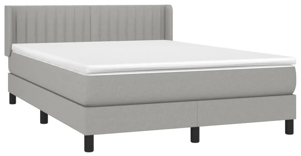 ΚΡΕΒΑΤΙ BOXSPRING ΜΕ ΣΤΡΩΜΑ ΑΝΟΙΧΤΟ ΓΚΡΙ 140X190 ΕΚ. ΥΦΑΣΜΑΤΙΝΟ 3129865