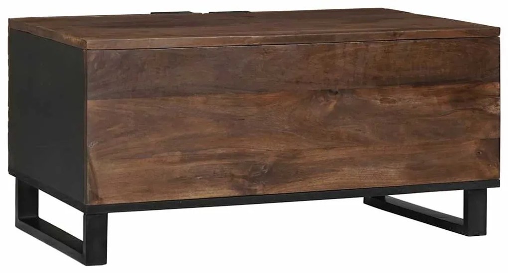 vidaXL Τραπεζάκι σαλονιού Καφέ και Μαύρο 80 x 50 x 40 cm