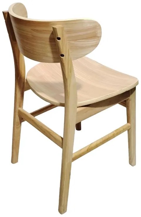 Καρέκλα Lumnia rubberwood σε φυσική απόχρωση 46x50x76εκ 2αδα 46x50x76 εκ.